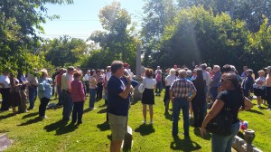 Julie Rimer and the Board of Trustees welcomed over 100 interested citizens to hear Julie talk about the Civil War Veterans and other historic figures buried in Mt. Washington Cemetery. The event was a fund raiser to help pay for the removal of the ash trees which had been decimated by the Emerald Ash Borer